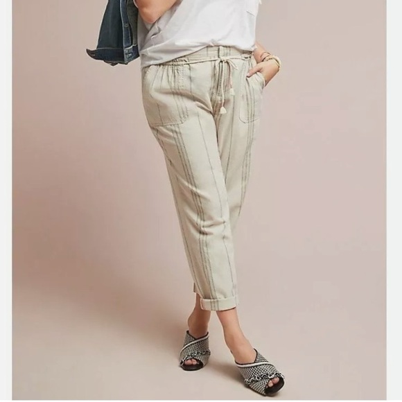 anthro seashore striped linen pant - Picture 3 of 4
